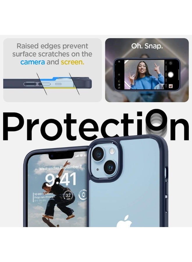 كولور فانس جراب هجين فائق لهاتف آيفون 14 بلس مضاد للاصفرار - أزرق كحلي - Image 2