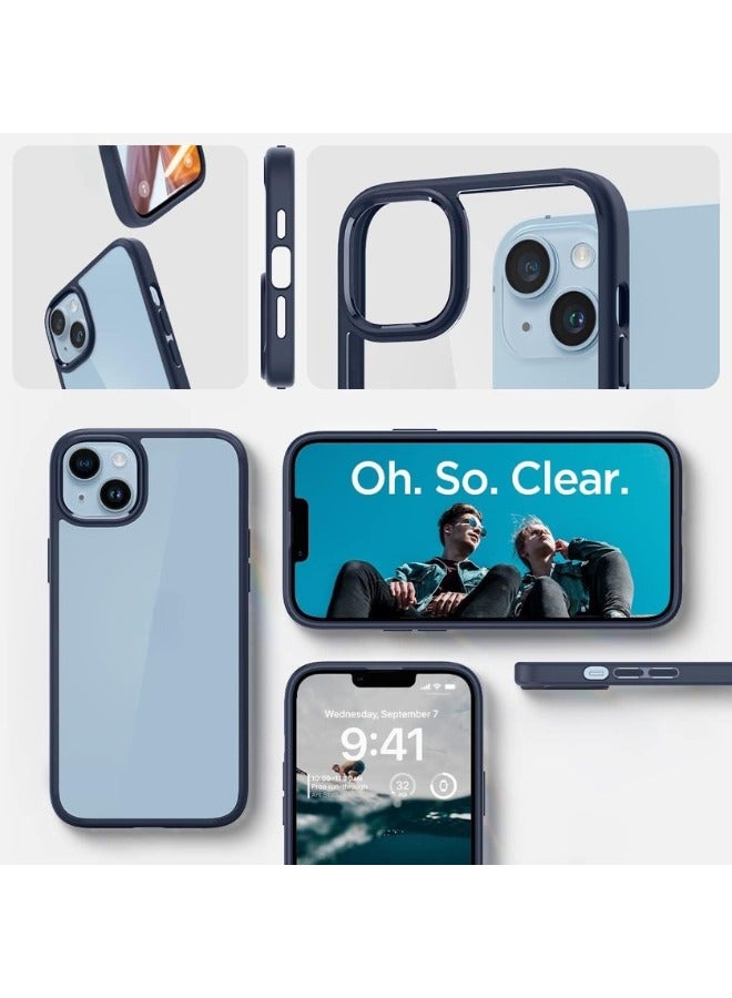 كولور فانس جراب هجين فائق لهاتف آيفون 14 بلس مضاد للاصفرار - أزرق كحلي - Image 4