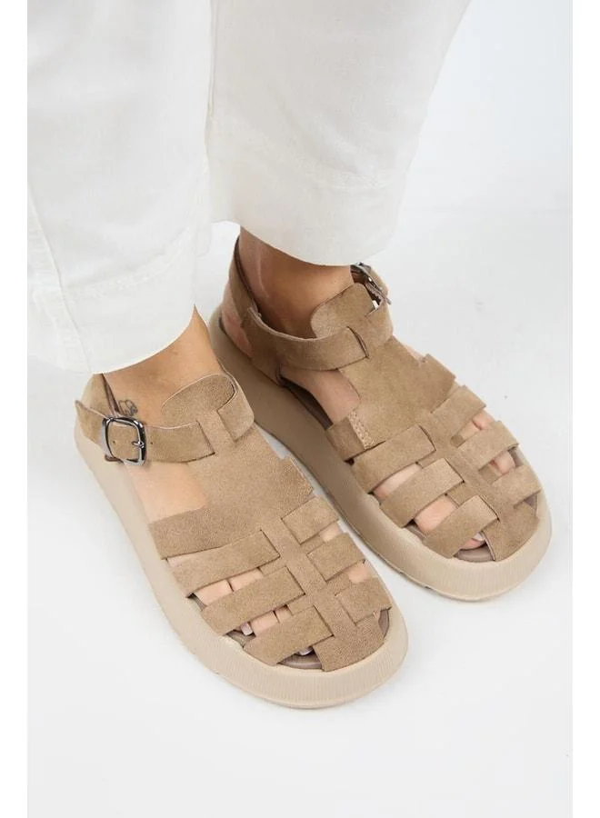 Manijero  Rosa Women's Genuine Leather Buckle Vizon Sandal. for Women | Best Price UAE