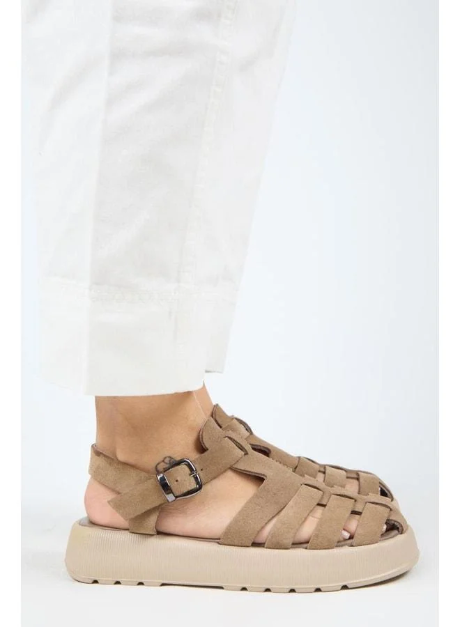 Manijero  Rosa Women's Genuine Leather Buckle Vizon Sandal. for Women | Best Price UAE