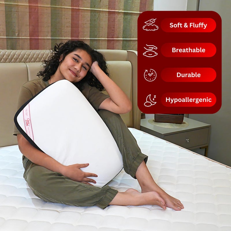 COCOFOAM Supreme Comfort Memory Foam Pillow. (Count (Pack of 1), White) - Image 4