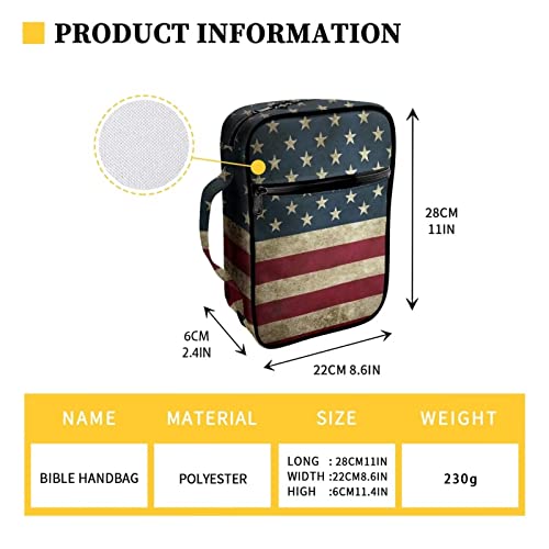 GLENLCWE GLENCLWE Cute Corgi Bible Cover with HandleZipper Bible Bag Bible Carrying Case with PocketPortable Tote Bible Bag Protective Case for Women Men Boys Girls - Image 3