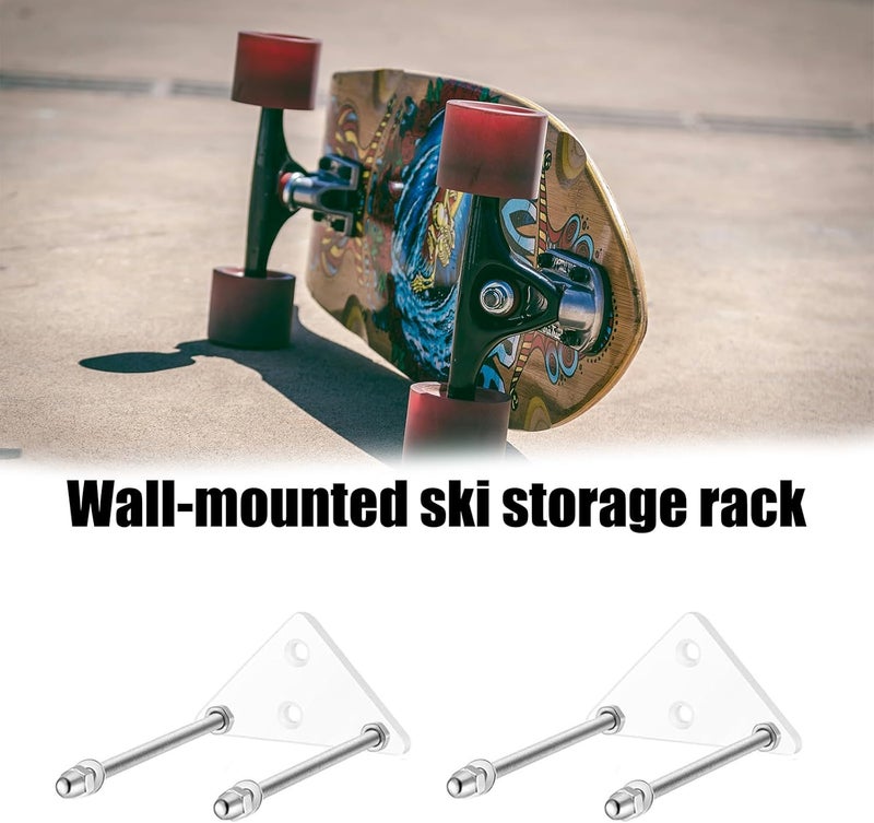 Multipurpose Boards Wall Mounted Rack for Ski Storage Sturdy Display Shelf Accessory for Winter Sports Enthusiasts Space Saving Ski Display - Image 2