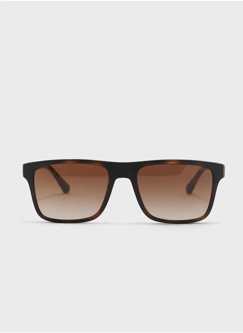 EMPORIO ARMANI 0Ea4115 Rectangle Sunglasses