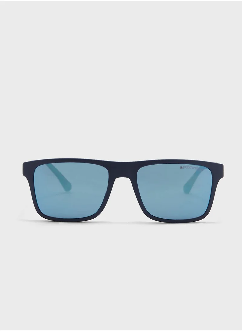 EMPORIO ARMANI 0Ea4115 Rectangle Sunglasses