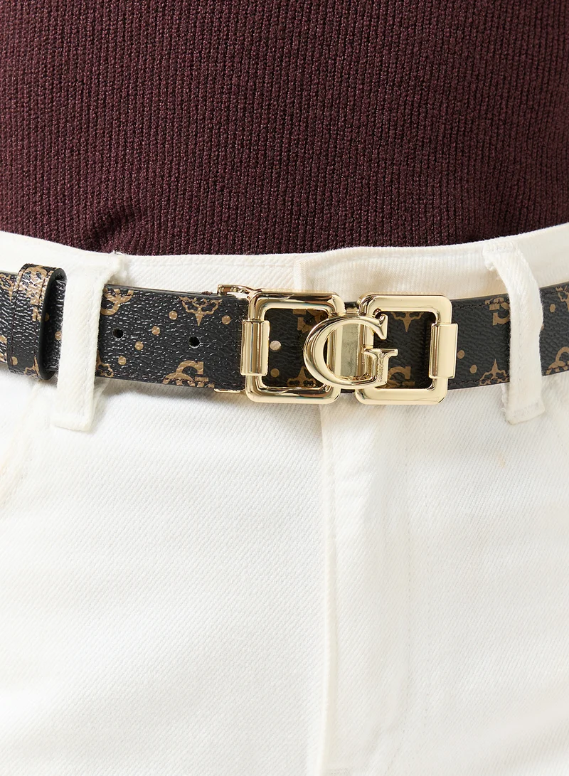 Guess  Emelie Logo Allocated Hole Belt for Women | Best Price UAE