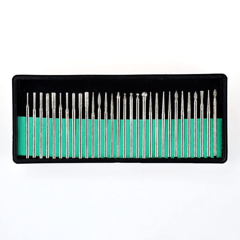 YADAV YADAV 30 Pcs Diamond Burr Bits Drill Set Rotary Multi Tool Accessories Kit Suitable for processing woodglassplasticmetalstonetileceramics and more  - Image 1