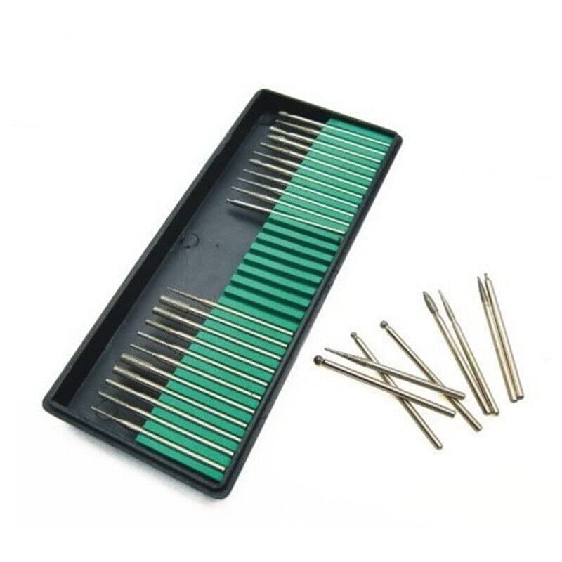 YADAV YADAV 30 Pcs Diamond Burr Bits Drill Set Rotary Multi Tool Accessories Kit Suitable for processing woodglassplasticmetalstonetileceramics and more  - Image 3