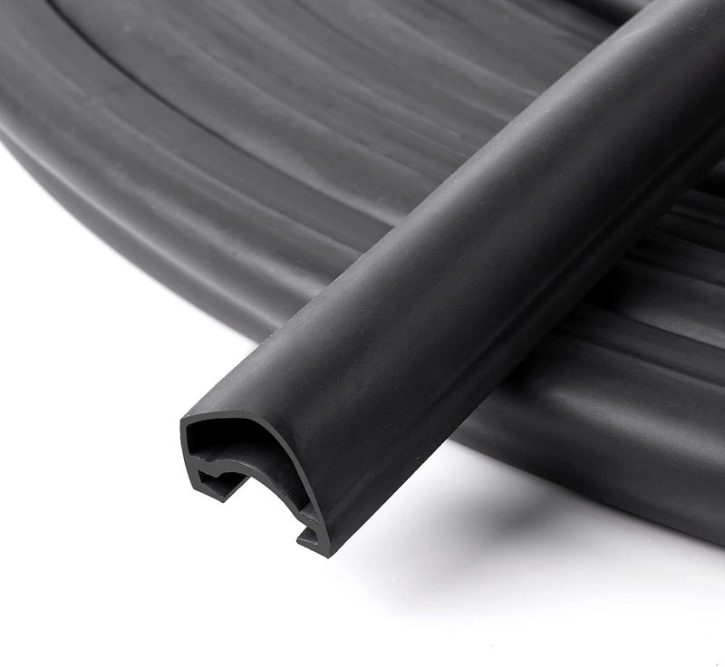Kikerike RV Slide Out Seal 1 x 15/16 inch x 40 Ft D-Shape Replacement Rubber Seal for RV Camper - Black - Image 1