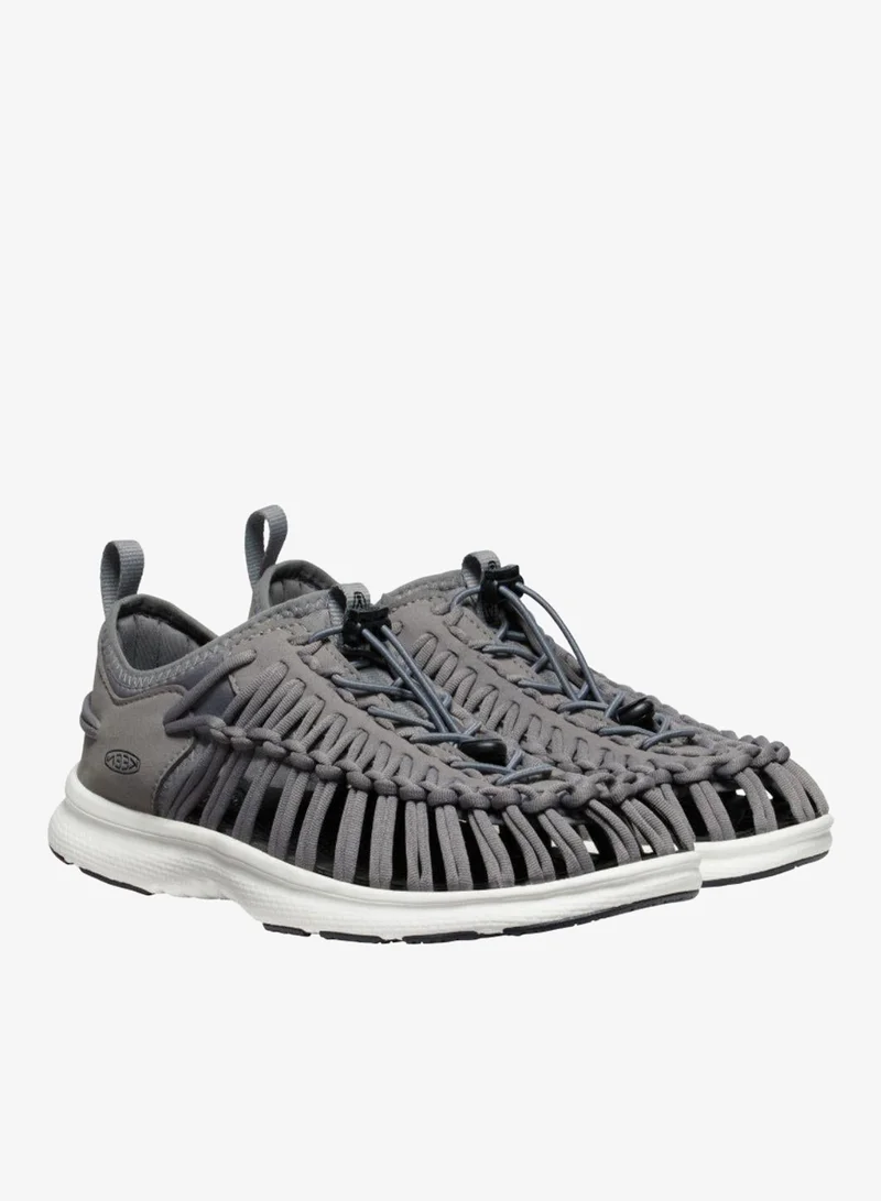 كين صنادل رجالية مسطحة   رماديستار أبيض