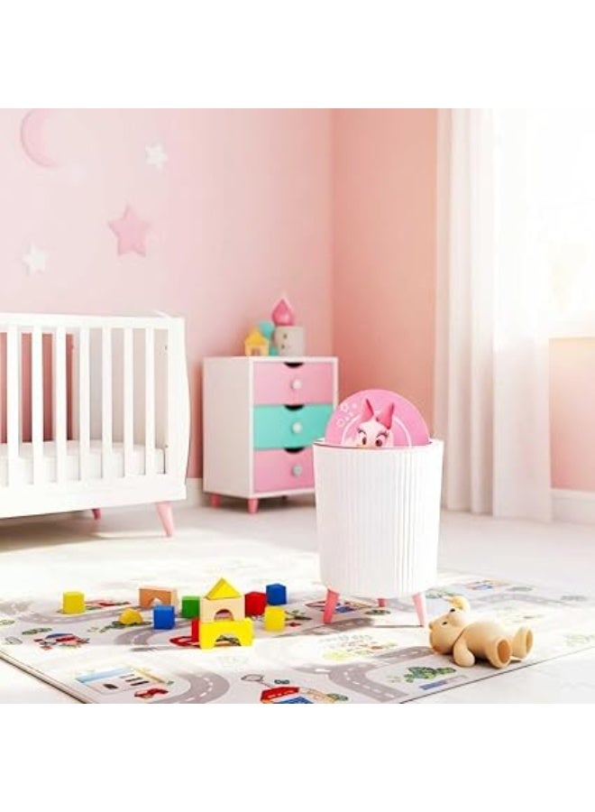 باسكت أطفال عملي بتصميم مرح – لتعليم الطفل النظام والنظافة بأسلوب ممتع HR (بينك) - Image 3