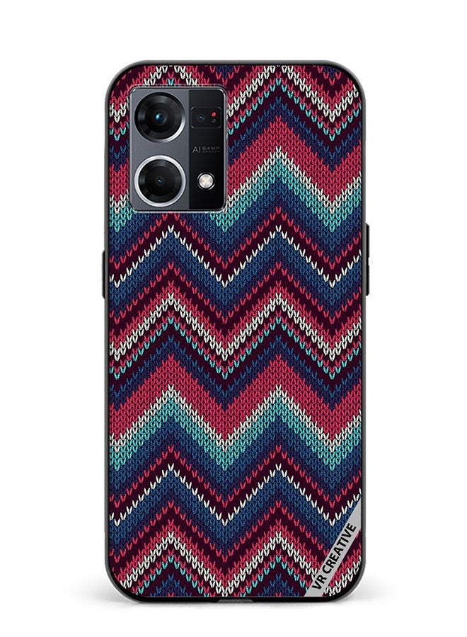 VR CREATIVE Protective Case Cover For Oppo Reno8 4G Weaved Pattern Design Multicolour - Image 1