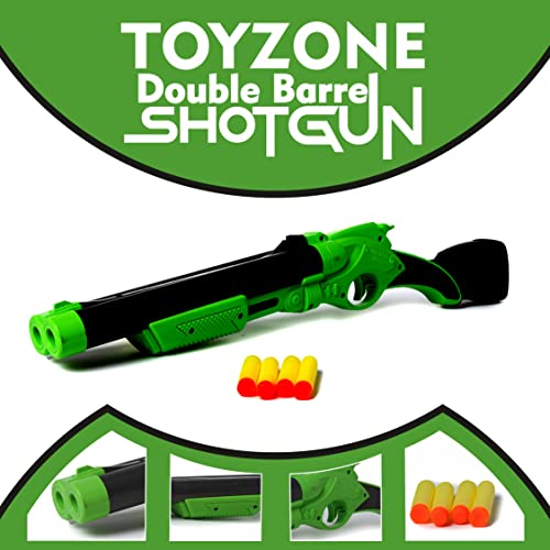 Toy Zone Toyzone Ben10 Double Barrel Shotgun-58793 | Foam Blaster Double Barrel Gun | Safe and Long Range | Lock & Load Pump Action | 5-Play Shotgun Shells with Gun | Shotgun Boomstick | Pull & Action ProShot | For Kids, Teens, Adults - Image 2