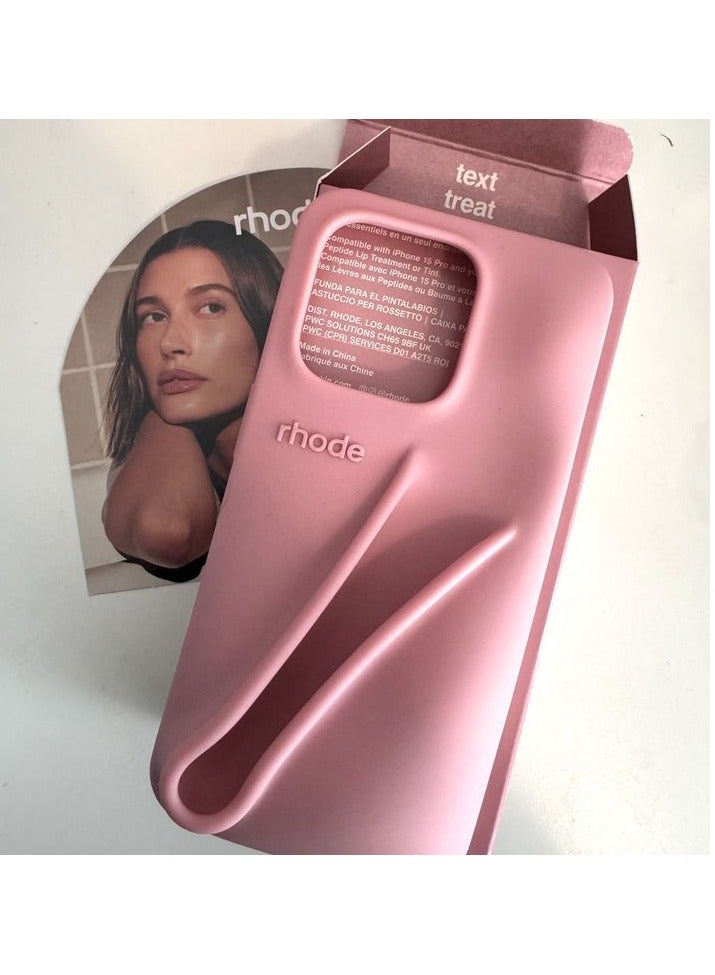 rhode 16 Pro Max Silicone Holder for Cell Phone,(case only) Lip Gloss Adhesive Sleeve for Phone, Lip Holder Stick-on Phone Case, Back Stick On Holder for iPhone 16 pro Max Ribbon color - Image 1