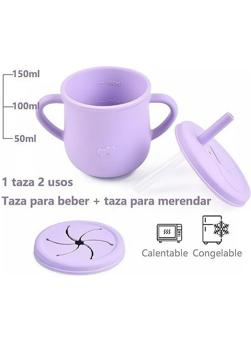 شيكو طقم طعام الطفل المتكامل 9 قطع من شيكو (Chicco) - طبق شفط، وعاء، كوب بمصاصة، ومريلة وأدوات - لتشجيع الرضاعة الذاتية - Image 2