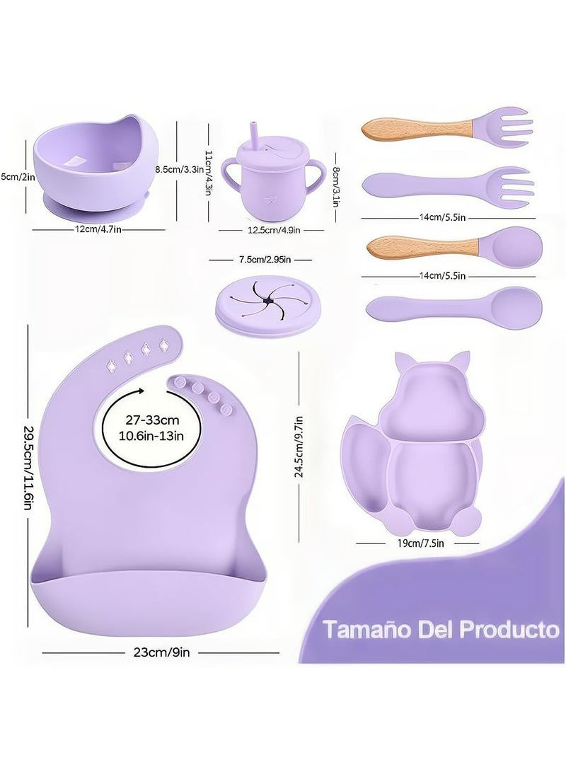 شيكو طقم طعام الطفل المتكامل 9 قطع من شيكو (Chicco) - طبق شفط، وعاء، كوب بمصاصة، ومريلة وأدوات - لتشجيع الرضاعة الذاتية - Image 5