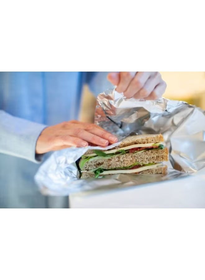 Hotpack Micro Embossed Heavy Duty Aluminium Foil 7.75m*30cm, 25sq.ft, Cooking-Storing-Wrapping - Image 2