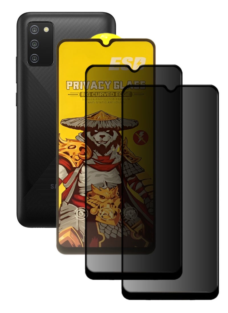 ESD 2 Pieces Tempered Dustproof Privacy Glass Screen Protector Compatible For Samsung Galaxy A02s - Image 1