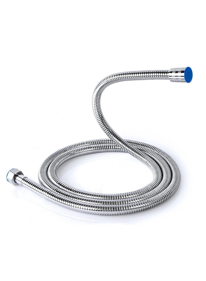 خرطوم دش للاستحمام بطول 2 متر مصنوع من الستانلس ستيل مع وصلة عالمية G1/2 مع تصميم مرن ومقاوم للالتواء. - Image 1