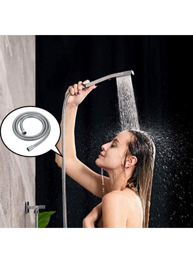 خرطوم دش للاستحمام بطول 2 متر مصنوع من الستانلس ستيل مع وصلة عالمية G1/2 مع تصميم مرن ومقاوم للالتواء. - Image 4