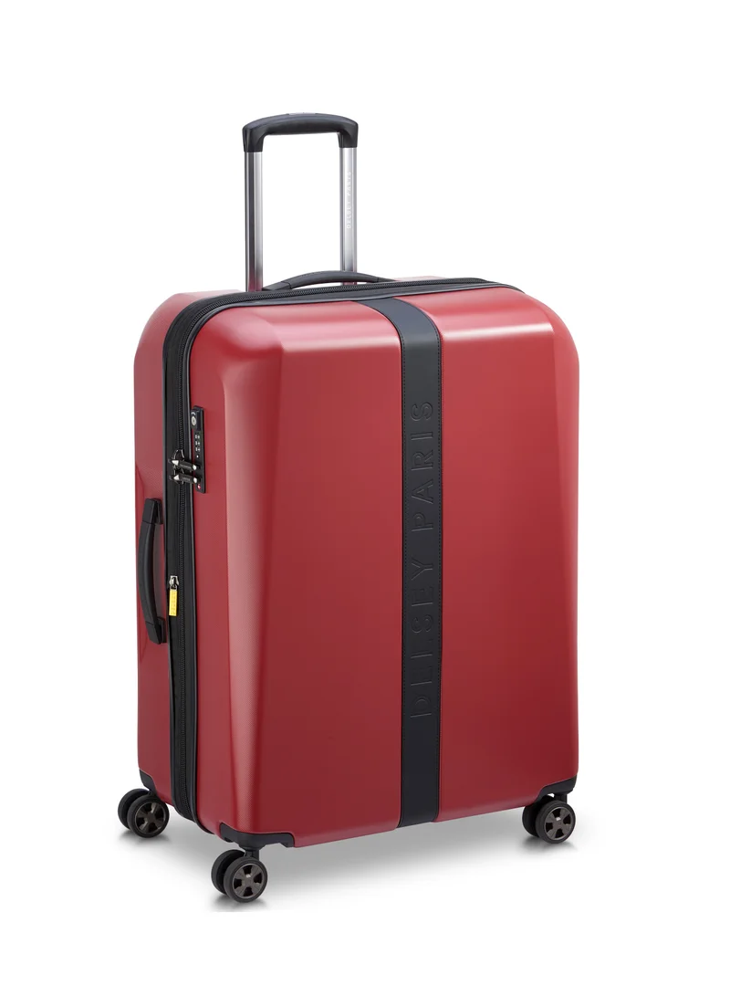 DELSEY Promenade Hard 2.0 Expendable Double wheel luggage  cabin suitcase 70cm/27.50Inch, 90+8L, 5kg, Medium-Burgundy
