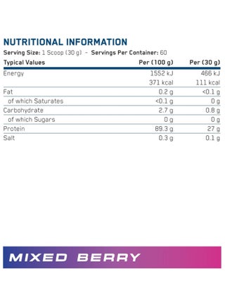 Beef XP Clear Protein Isolate - Mixed Berry - (1.8 KG) - view 2