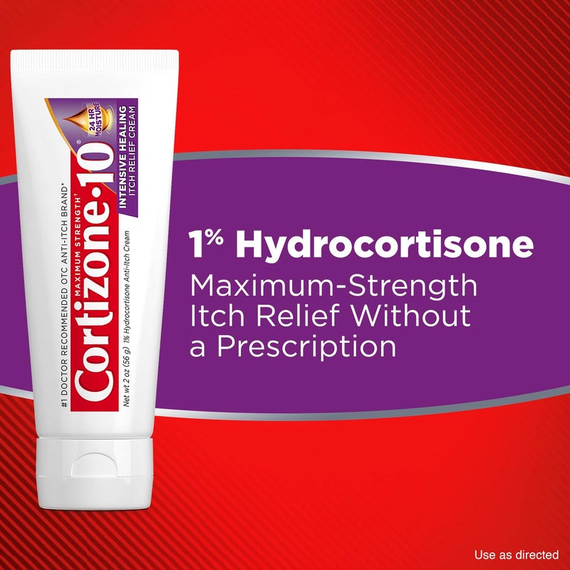 Cortizone 10 Cortizone-10 Maximum Strength Intensive Healing Itch Relief Cream, 1% Hydrocortisone, Fast-Acting, Anti-Itch Cream for Bug Bites, Rash, Eczema, Psoriasis, Poison Ivy, Oak, Sumac & More, 2 oz - Image 4