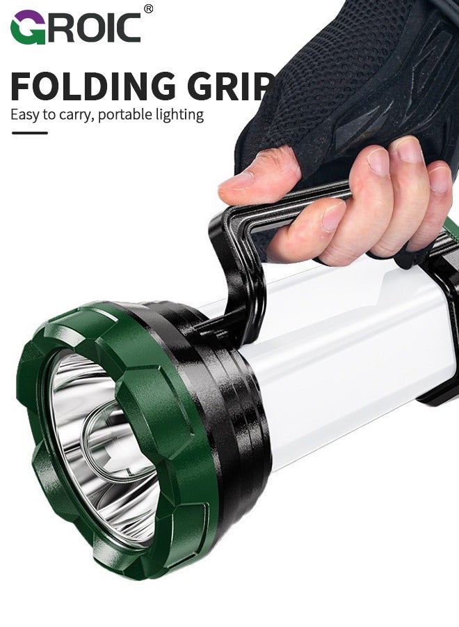 GROIC Portable LED Camping Lantern - Rechargeable Outdoor Flashlight, 6 Light Modes, 4000mAh Super Power Bank, Waterproof, for Hurricane Emergency, Hiking and Power Outages - Image 4