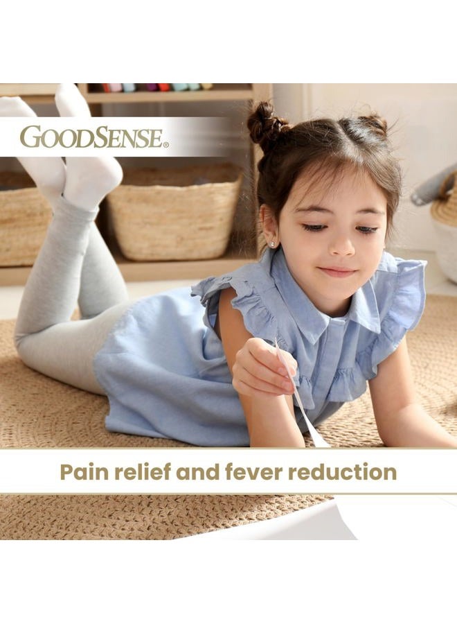GOODSENSE Children's Pain Reliever Liquid, Bubble Gum Flavor, Acetaminophen 160 mg/5 mL, Effective Pain Relief/Fever Reducer for Kids Ages 2-11, 4 Oz - Image 2