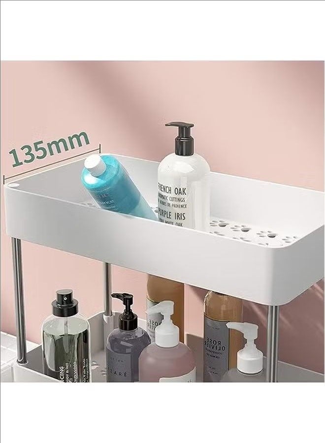 BLOOMING TIME 3-layer movable crevice rack, wheeled cart, layered rack, kitchen supplies, household appliances, floor-to-ceiling crevice storage rack, black - Image 4