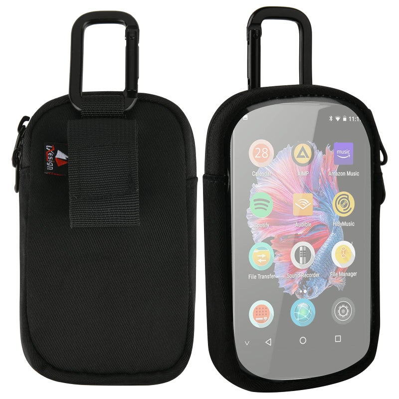 TXEsign MP3 & MP4 Player Carry Case Bag with Clear Window Travel Carrying Case for 4" Touch Screen MP3 MP4 Music Player Case Storage Bag with Inner Pocket for Earphones, USB Cable, Memory Card (Black) - Image 1