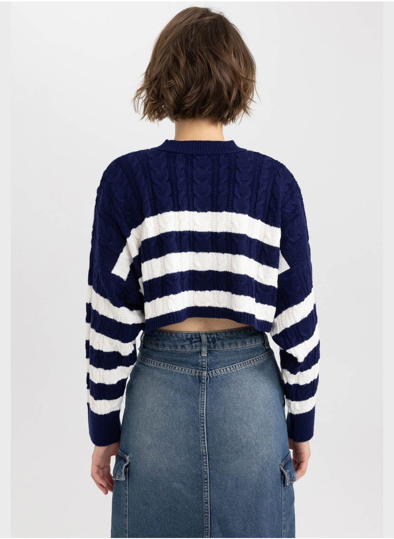 DeFacto - Stripe Detail Sweater - Image 1