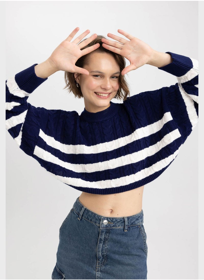 DeFacto - Stripe Detail Sweater - Image 1