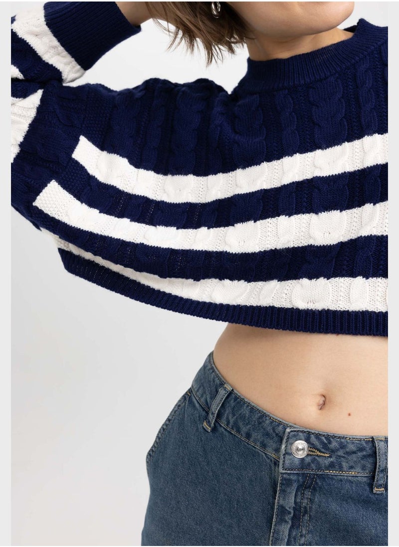 DeFacto - Stripe Detail Sweater - Image 1