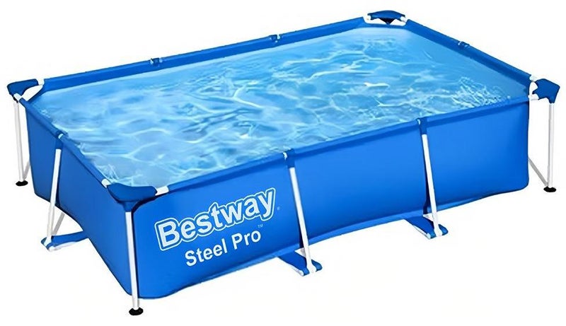 بست واي حوض سباحة عائلي فوق الأرض بإطار معدني متين - 259x170x61 سم، آمن، متين وسهل التركيب، مثالي للأطفال والكبار - Image 1