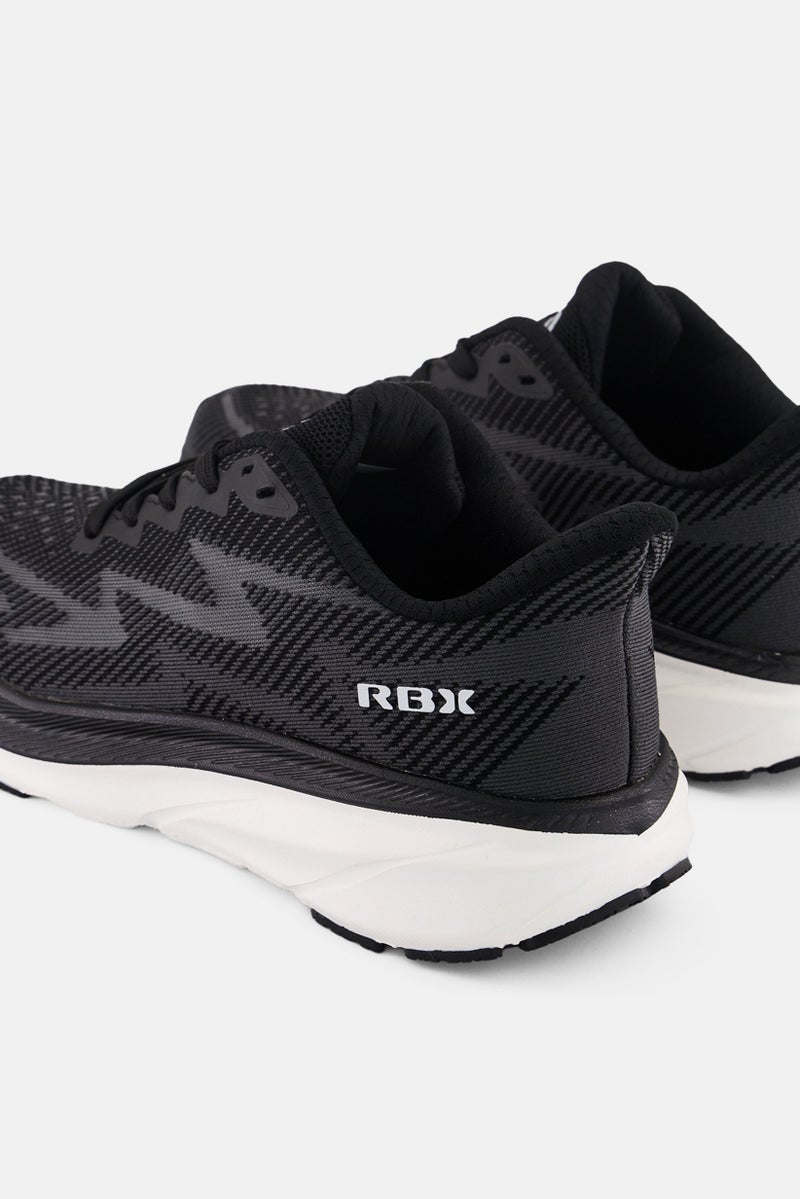 RBX أحذية رياضية للرجال بشعار العلامة التجارية، سوداء، مزودة بأربطة - Image 3