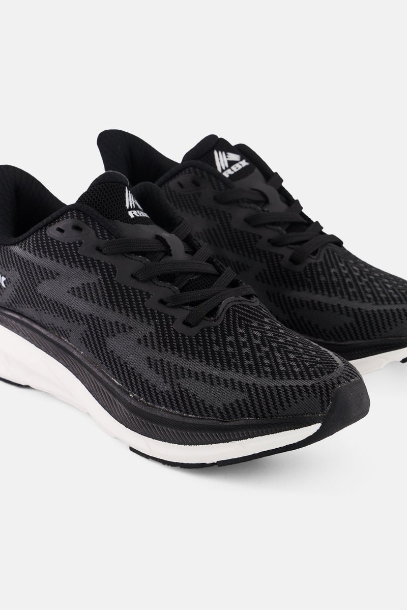 RBX أحذية رياضية للرجال بشعار العلامة التجارية، سوداء، مزودة بأربطة - Image 2