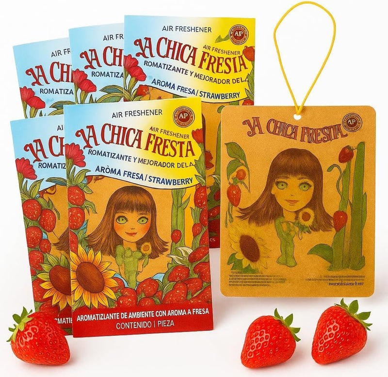 V-Spec 6 pack Strawberry La Chica Fresita air Fresheners Aromatizante Fresa - Image 4