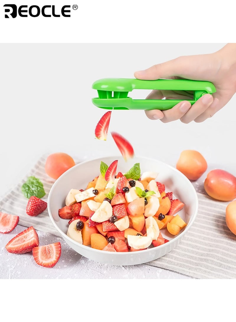 REOCLE Portable Fruit Cutter Ergonomic Easy Grip Slicing Tool witfor Grapes Cherries Tomatoes Strawberries Dishwasher Safe Durable Plastic Design - Image 5