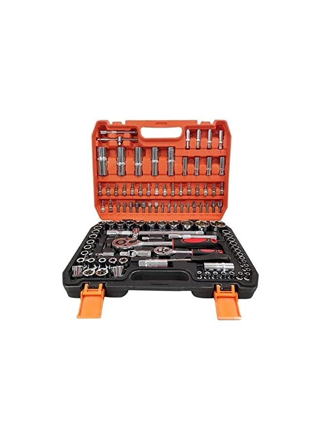 Generic - 1 4 1 2 Inch Dr. Socket Wrench Set 108 Pcs Tool Kits For All Purpose 1 4 Inch Drive Metric Flexible Extension Bar Hand Tool Kit - Image 1