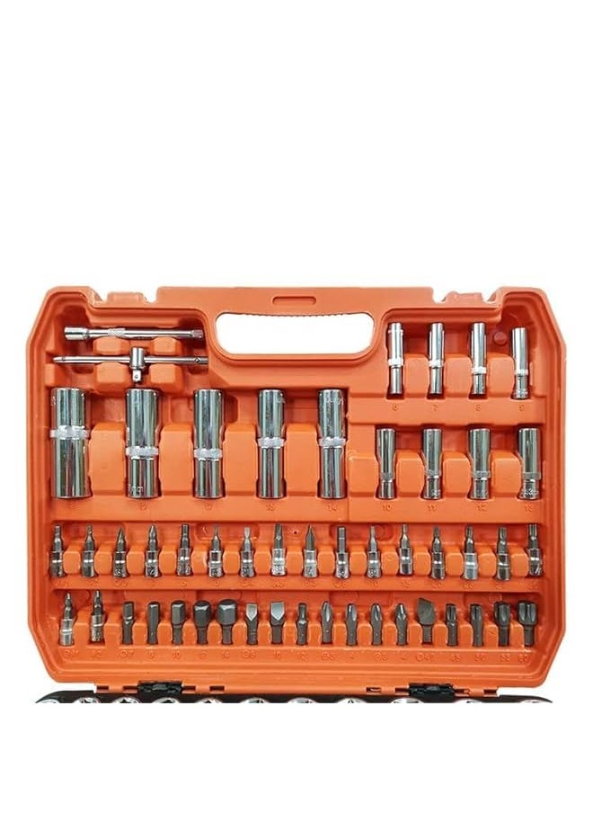 Generic - 1 4 1 2 Inch Dr. Socket Wrench Set 108 Pcs Tool Kits For All Purpose 1 4 Inch Drive Metric Flexible Extension Bar Hand Tool Kit - Image 1