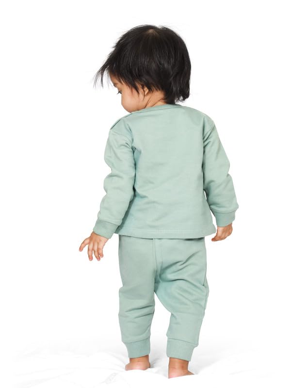 ARIEL Unisex Baby Full Sleeves Cotton Sweatshirt & Joggers Set (Pack of 2) (AR-BS-P2-GrnPan_Prpl_cat-0-3) - Image 4
