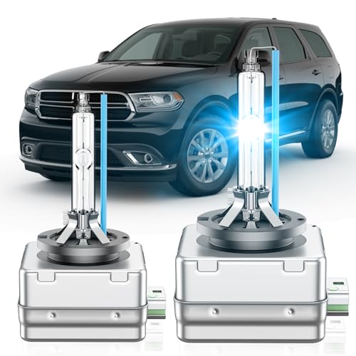 SENROBO D3S HID Bulb Fit for Dodge Durango RT SRT GT SXT Sport 2014-2020 OEM 35W Projector D3S Xenon Headlight Bulbs Replace, 8000K Blue Super Bright D3SC1 Bi-xenon Light, Pack of 2 - Image 1