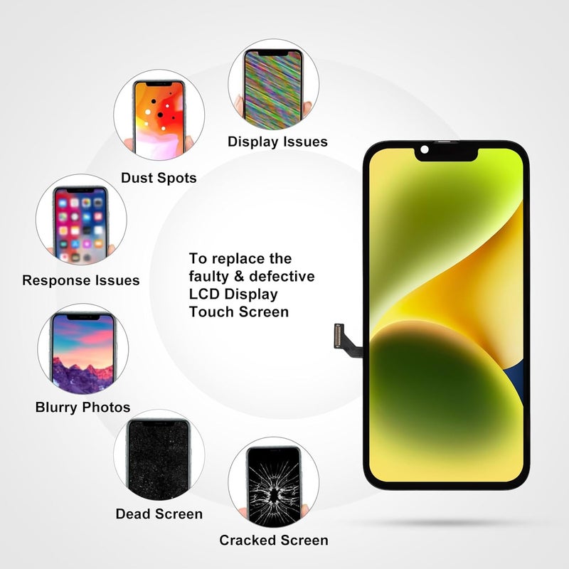 LL TRADER Screen Replacement for iPhone 14 Plus 6.7" LCD Retina FHD Display COF Touch Screen Digitizer with Repair Tool Kits, Waterproof Tape, Screen Protector (Truetone programable) 2025 New - Image 3