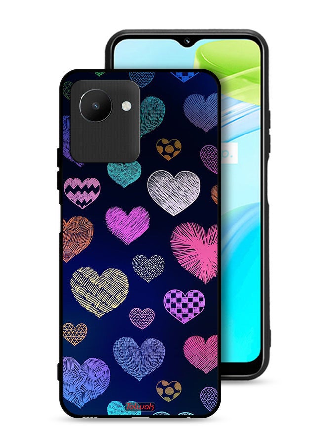 Tolwak Realme C30s Protective Case Cover Dhaga Hearts Pattern - Image 1
