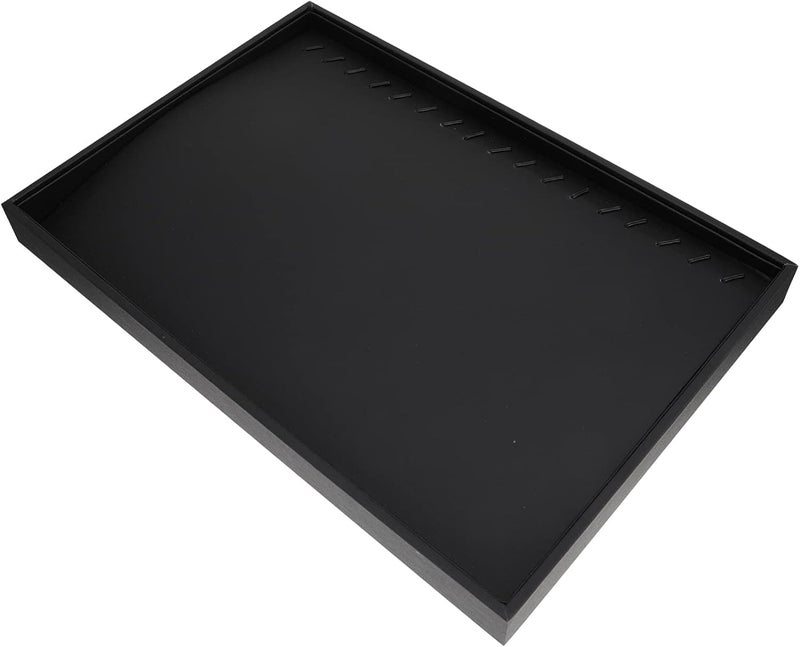 klarako Black Choker Valet Tray Earring Tray Necklace Display Tray Box Pu Leather Jewelry Tray for Ring Necklace Display Holder Organizer Drawer Jewelry Organizer Ornament Display Stand Valet Tray - Image 1