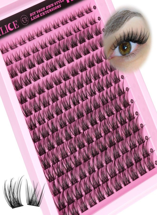 ALICE Natural Cluster Eyelash Extensions Lash Clusters DIY Lash Extensions Wispy Eyelash Clusters Individual Lashes 154pcs - Image 1
