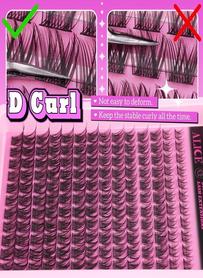 ALICE Natural Cluster Eyelash Extensions Lash Clusters DIY Lash Extensions Wispy Eyelash Clusters Individual Lashes 154pcs - Image 2