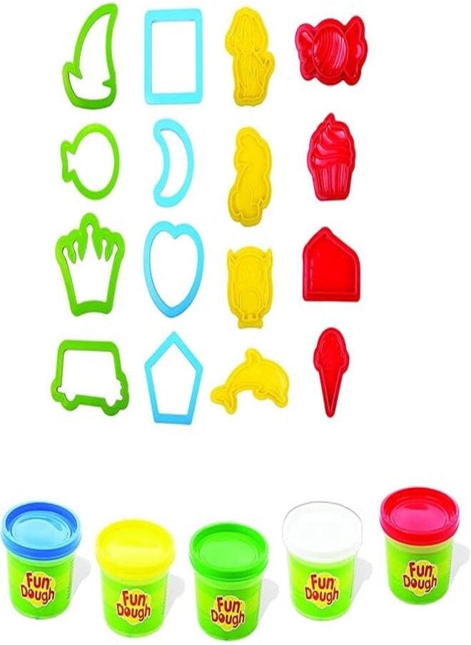 Funskool Nilco 9303500 Modeling Soft Dough Set For Kids With Endless Hours Of Entertainment - Multi Colour 