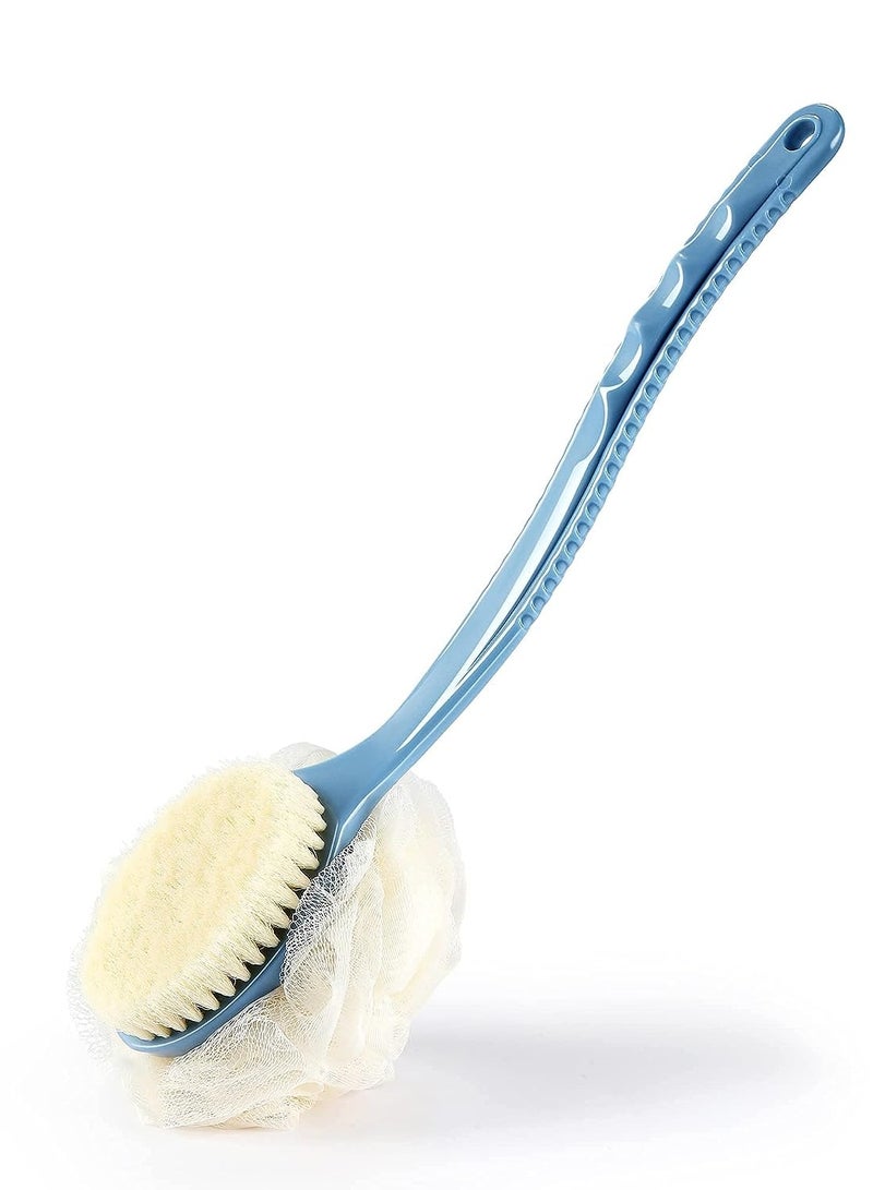 General Shower Brush with Soft and Stiff Bristles,20.5" Extra Long Handle Dual-Sided Back Scrubber Bath Brush Body Exfoliator for Wet or Dry Brushing (Extra Long Handle)  - Image 1